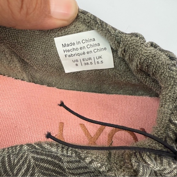 Roxy Olive Green Slip on Canvas Sneakers - Picture 9 of 9